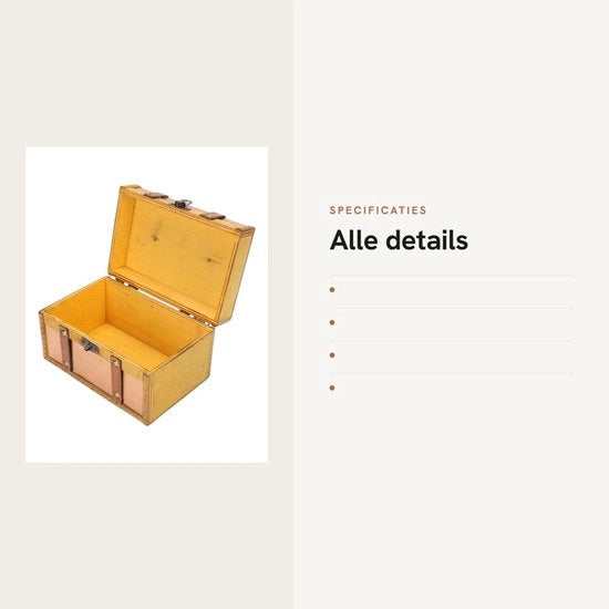 Cassetta di conservazione decorativa in legno con chiusura a codice - 8x11x9,8cm - Cassaforte decorativa