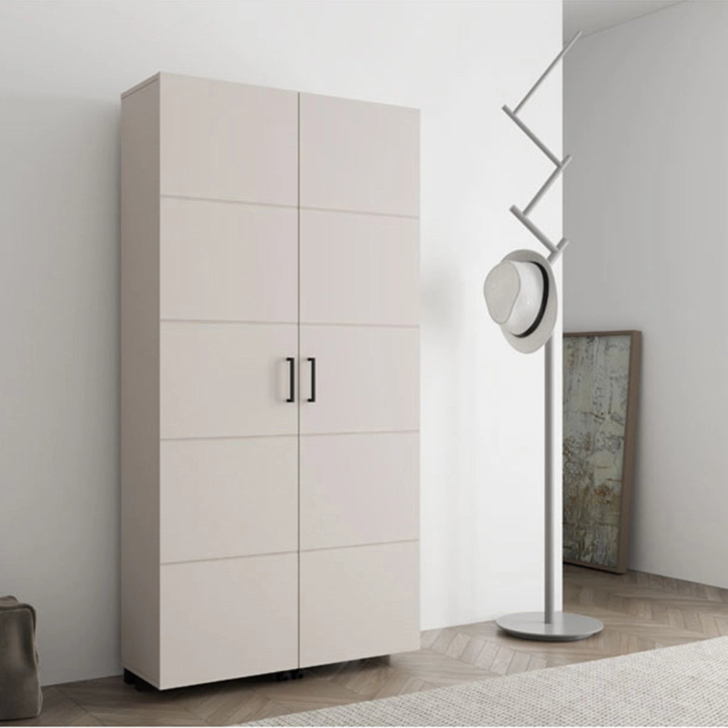 Mobile Portascarpe Bled, Scarpiera 15 Ripiani, 92x33x185h cm Bianco Crema