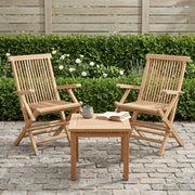 Sedia da giardino pieghevole 2 pcs Naturale 42028483