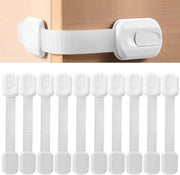 Sicurezza per bambini, 10 pezzi, protezione per armadi, protezione dalle porte, protezione per bambini, per bambini, adesivo, per serrature degli armadi, senza foratura