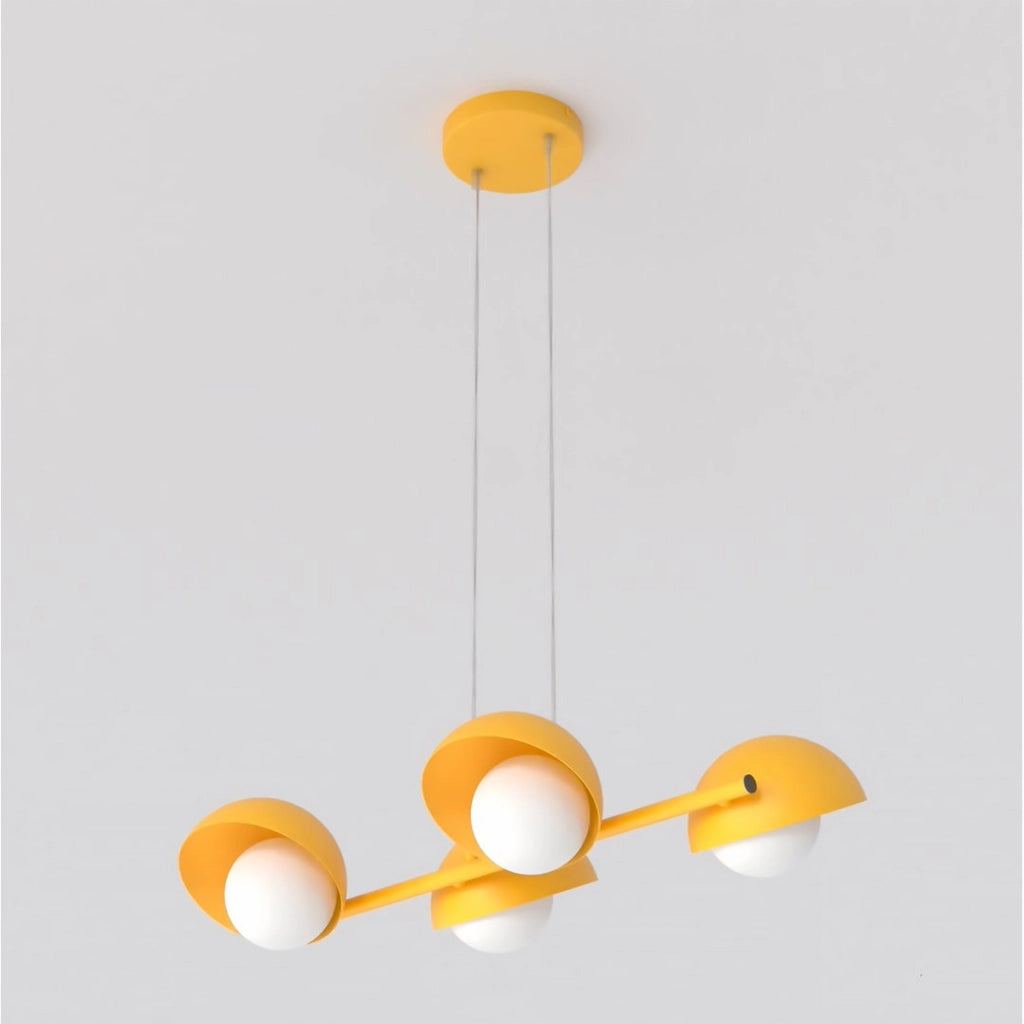 Lampada a sospensione Boom in acciaio arancione