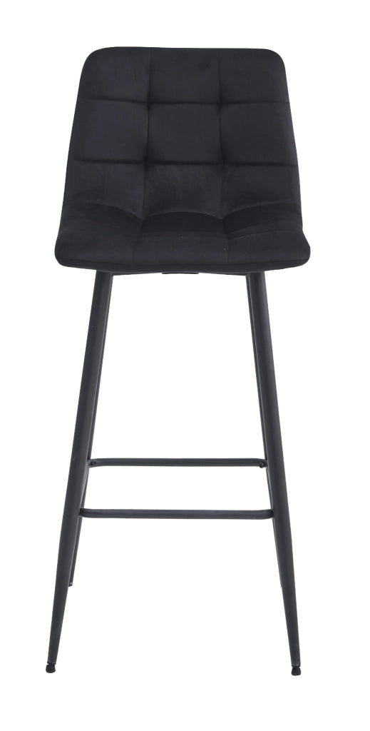 Sgabello Valora TEOTO in velluto nero dal design ergonomico per la cucina