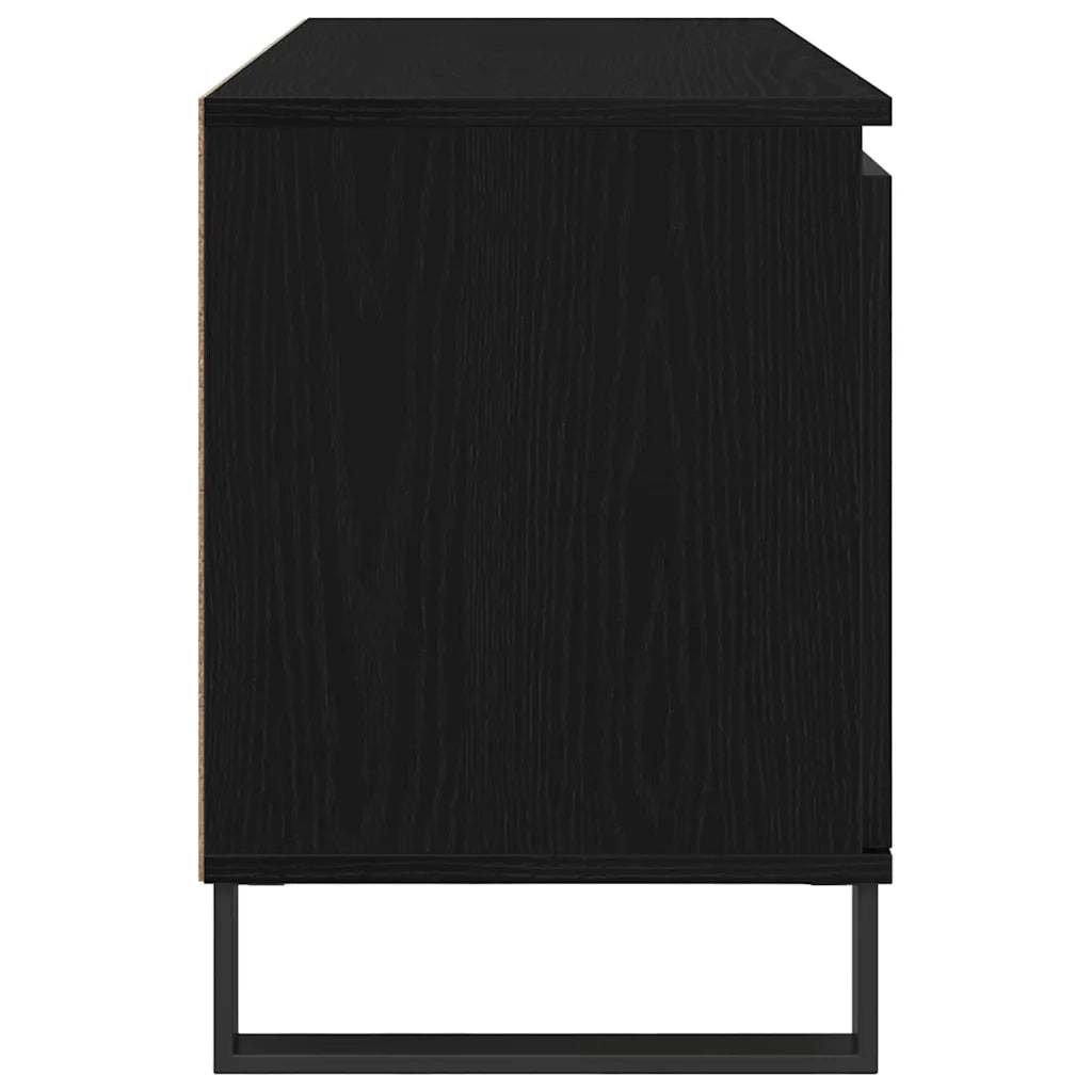 Mobile TV Rovere Nero 104 x 35 x 50 cm Legno multistrato