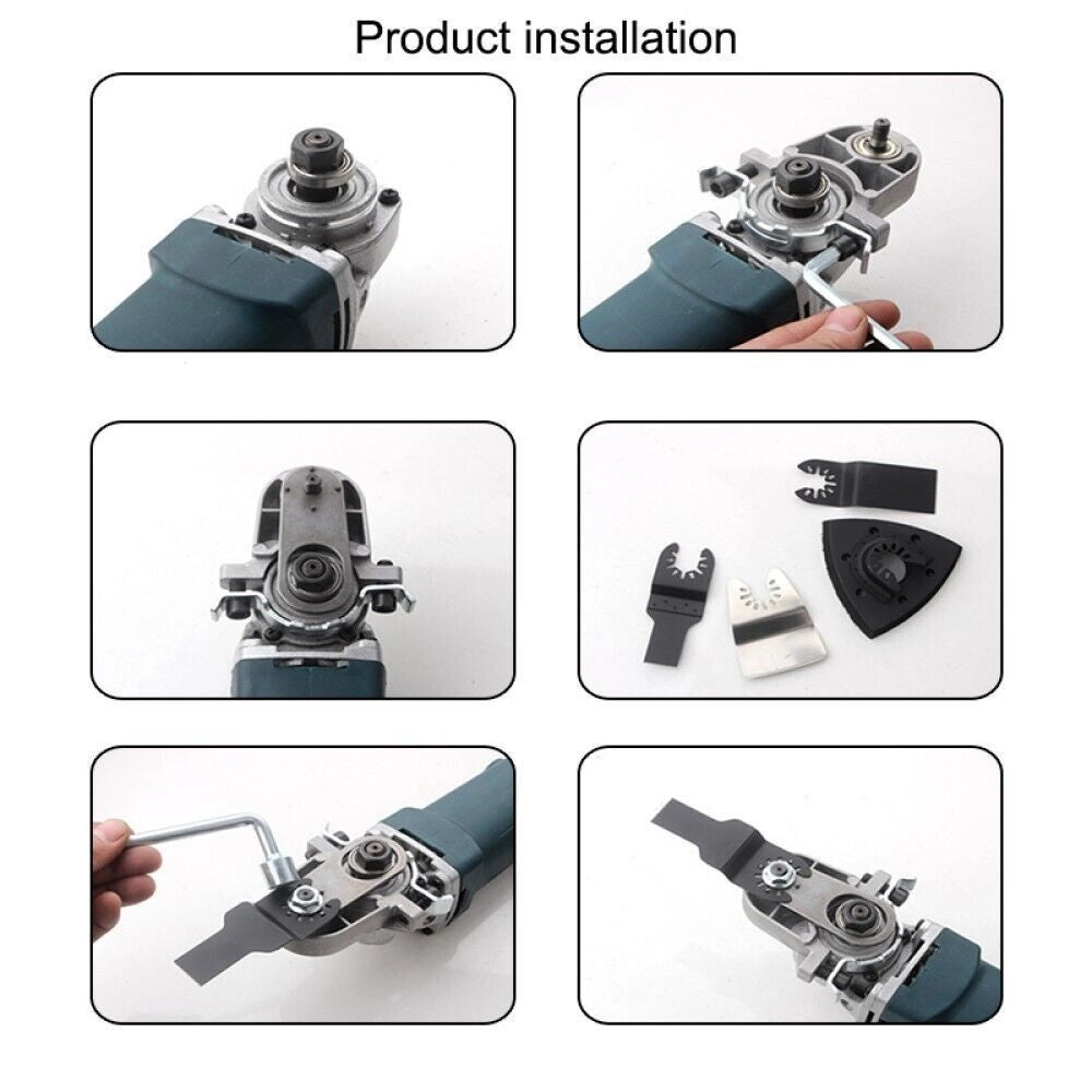 Trade Shop - Kit Conversione Da Smerigliatrice Flex A Utensile Oscillante Multifunzione 07358 -