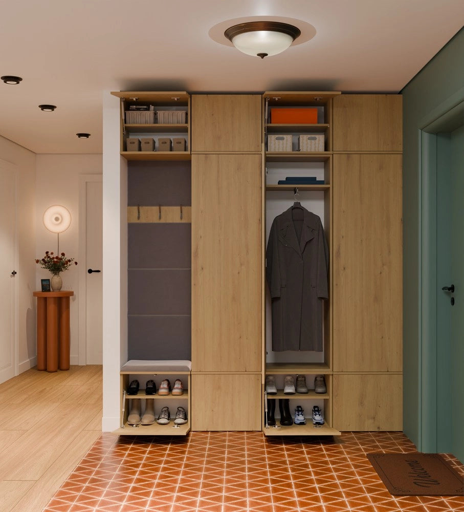 Guardaroba HAGA IV/3sz1w rovere artisan 3x armadio + appendiabiti