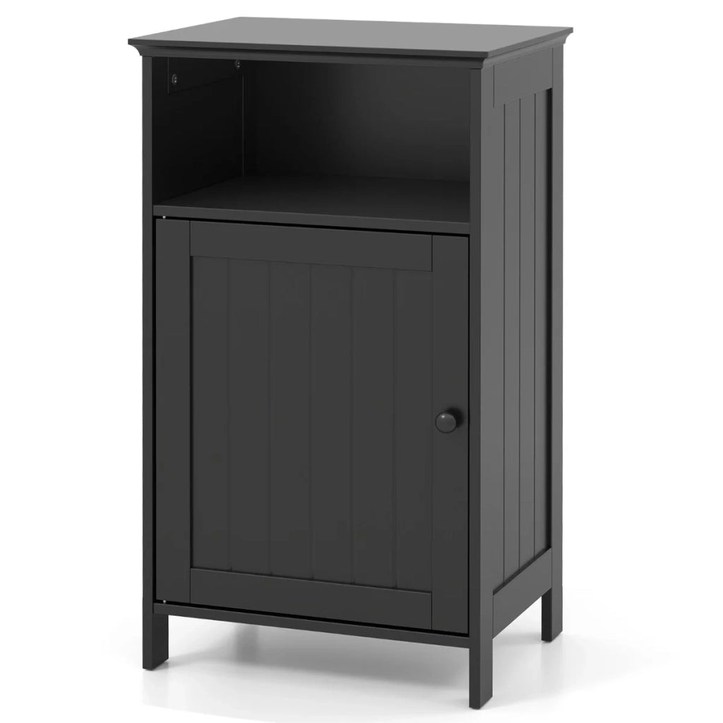 Mobile bagno 40 x 30 x 70 cm con ripiano regolabile e maniglia in metallo stile moderno MDF nero 20_0012751