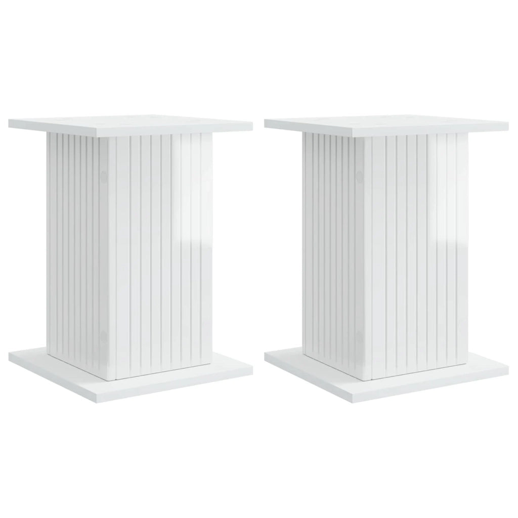 Supporto per piante 2 pcs Bianco Lucido 30,5 x 30 x 43 cm