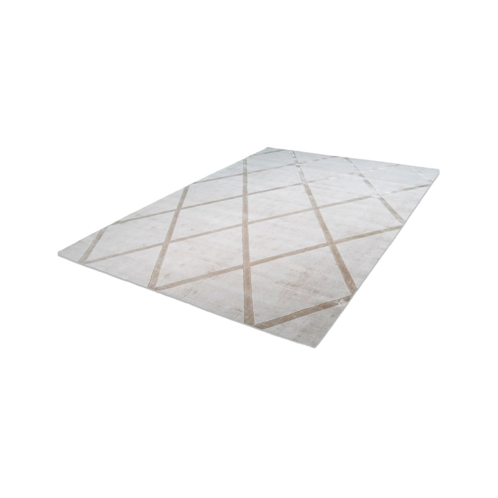Tappeto di lusso avorio e taupe a rombi Luxury 200