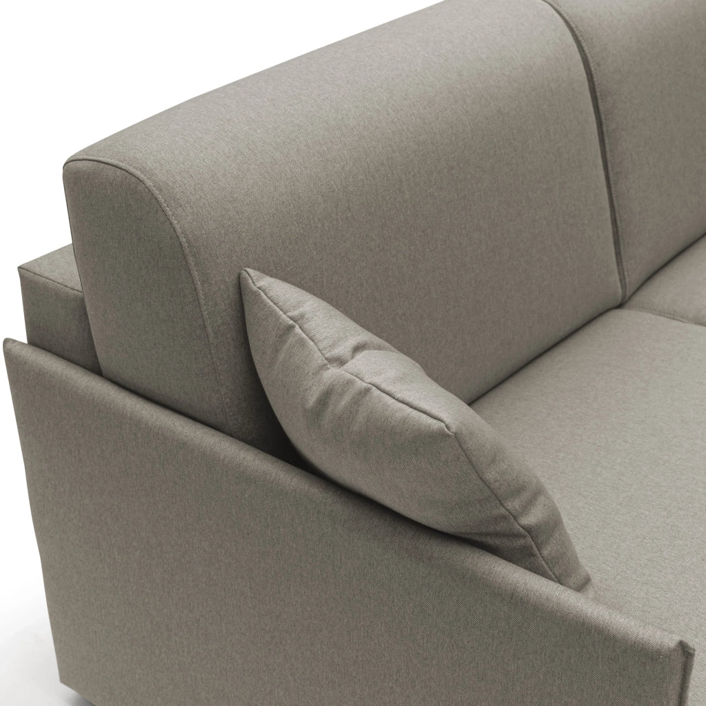 Evans Divano letto matrimoniale in tessuto impermeabile T13 149 cm (mat. 120x197) tortora
