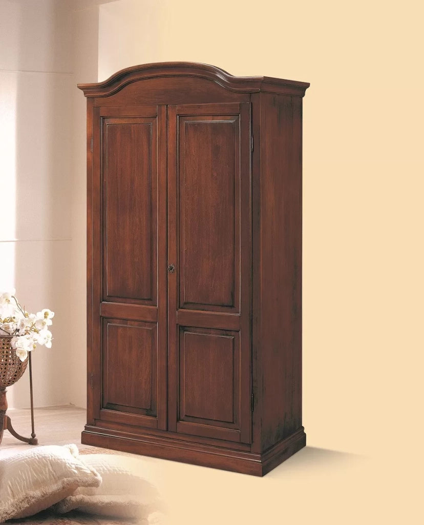 Armadio 2 ante in legno massello classico cappello tondo 107x55x197h - Mobili 2G