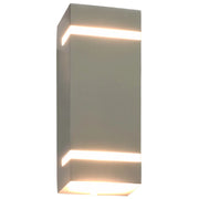 Lampade da Parete da Esterno 2 pz 35 W Argento Rettangolari 45651