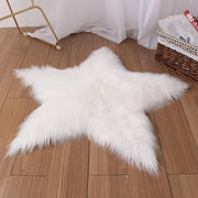 Trade Shop - Tappeto Cute Stella Pelliccia Fluffy Vari Colori Living Stanza Da Letto 90x90 Cm -