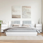 Comodini 2 pz Bianchi 40x35x62,5 cm in Legno Multistrato 806212