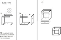 Mobile Base forno il legno L 60 x H 72 x P 55,5 cm in kit colore Bianco