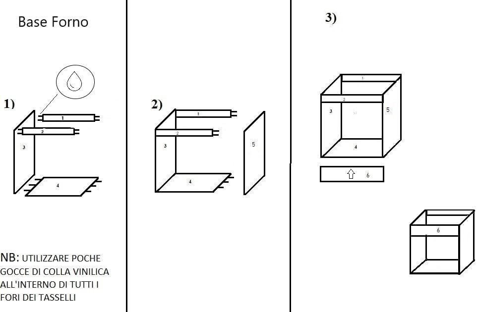 Mobile Base forno il legno L 60 x H 72 x P 55,5 cm in kit colore Rovere