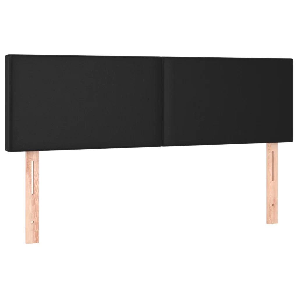 Testiere 2 pz Nere 72x5x78/88 cm in Similpelle