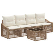 Set Divano da Giardino 5 pcs Beige polyrattan 3435933