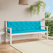Cuscini per Panca da Giardino 2 pz Turchese 200x50x7 cm Tessuto 361753