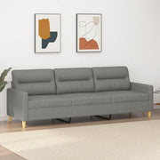 Divano a 3 Posti Grigio Scuro 210 cm in Tessuto 348808