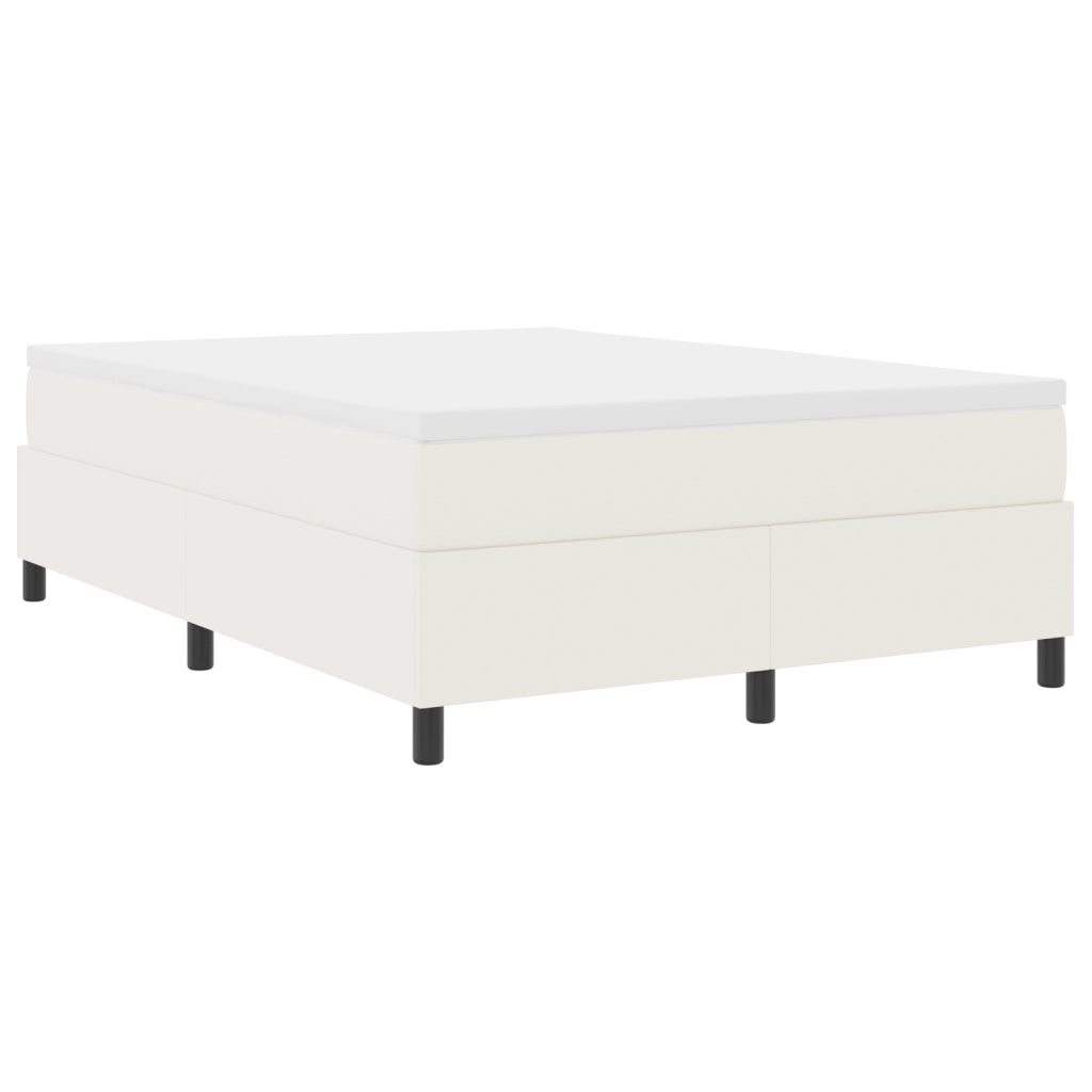 Letto con Box Spring e Materasso Crema 160x200 cm Tessuto in Corduroy