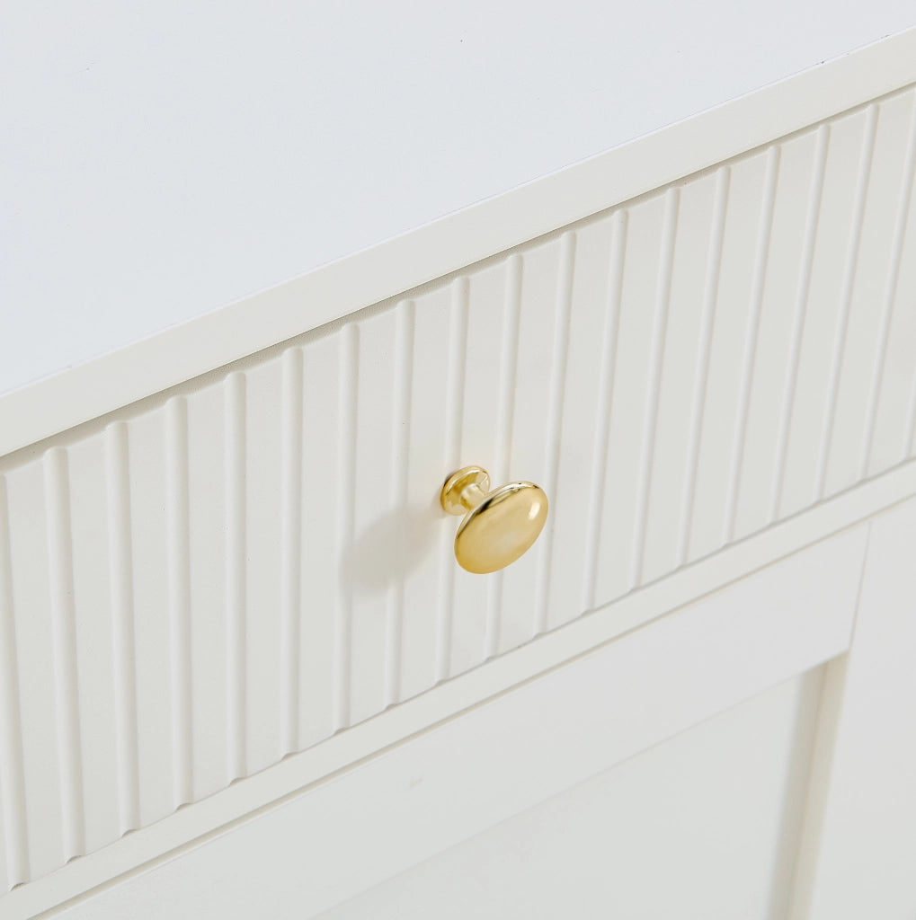 Credenza buffet 160 cm con 4 ante e 2 cassetti in MDF bianco HOMVRA