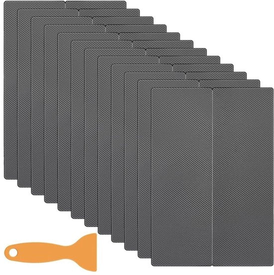 Strisce di sicurezza antiscivolo per bagno - 24 pezzi - inclusa raschiera - dimensioni 200 x 120 mm