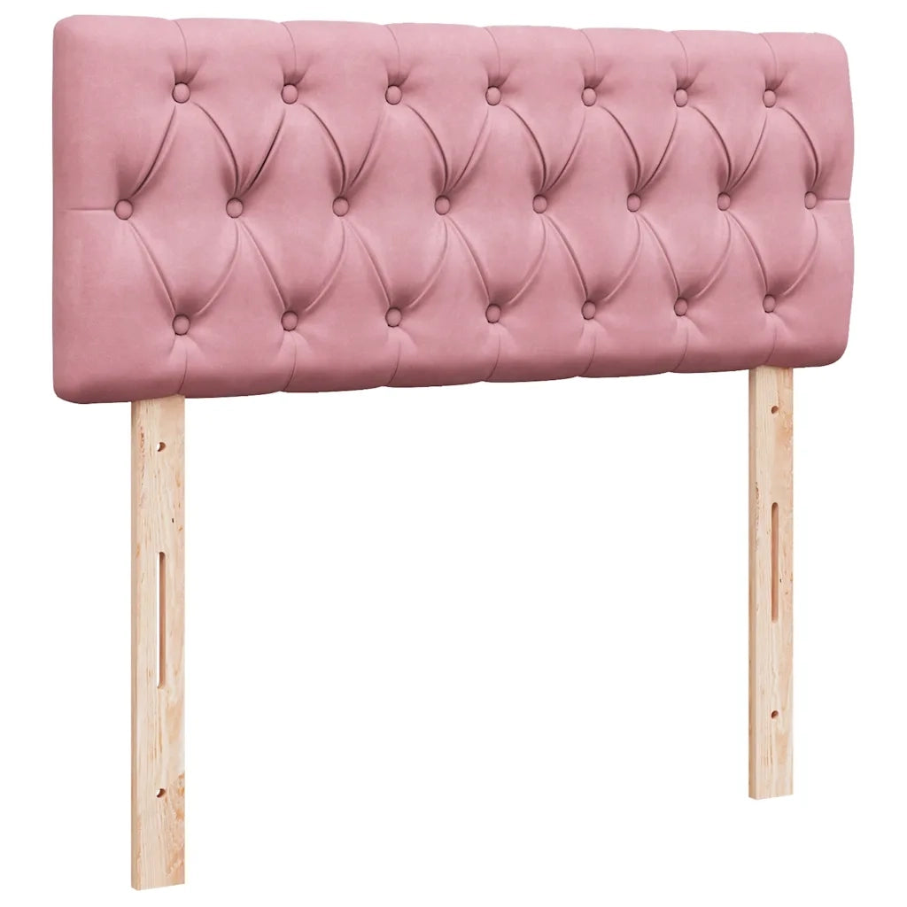 Giroletto a Molle con Materasso Rosa 120x190 cm in Velluto 3287697
