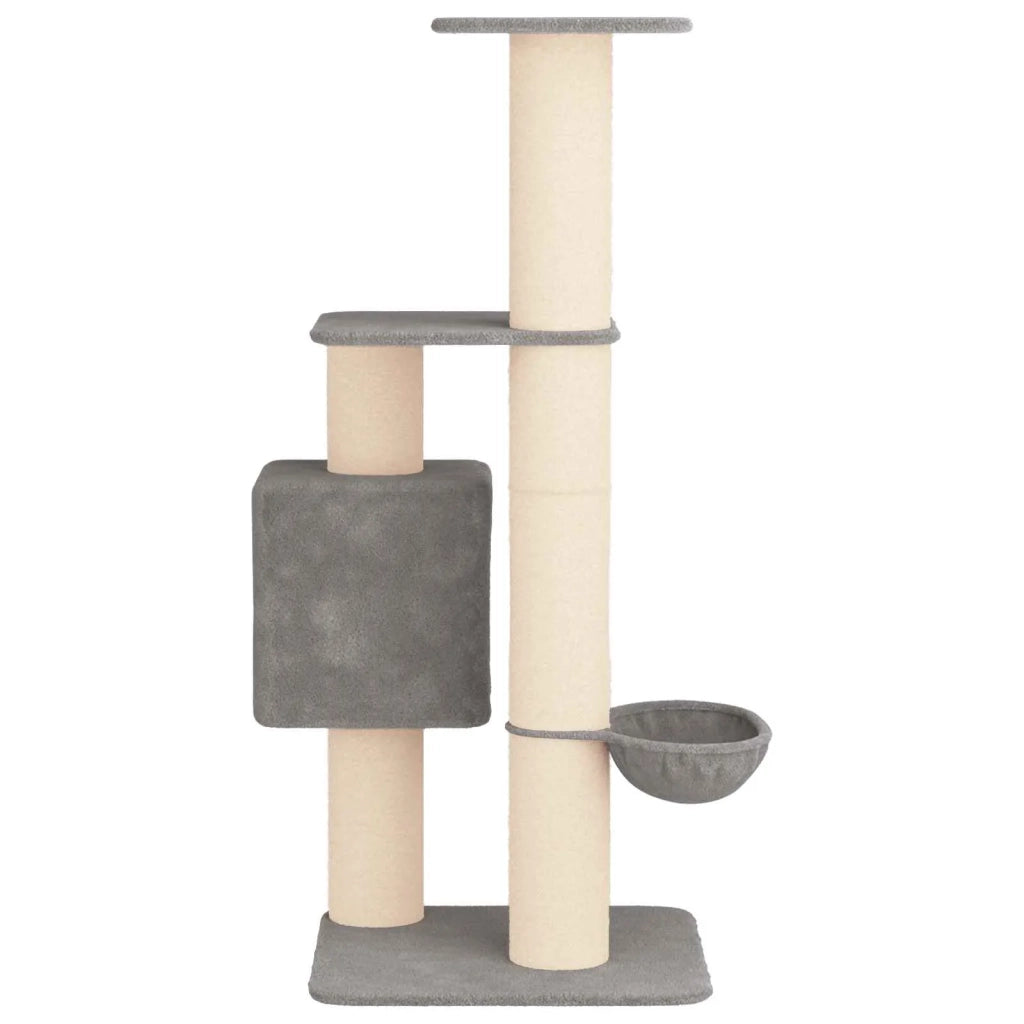 Albero per gatti con pali per graffiare in sisal Grigio Chiaro 42033052