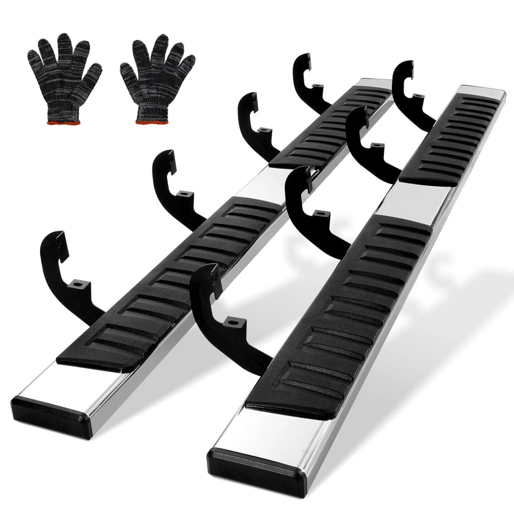 2 Pedane Laterali per Auto in Acciaio Inossidabile 201 Barre 6,5" Robuste TR-GTB-011 Portata 227 kg