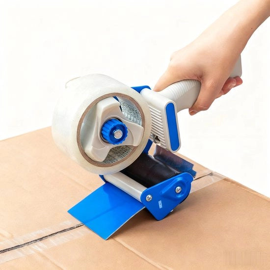 Dispensatore di adesivo a pistola leggero da 3 pollici di larghezza con confezione zavorrata per la movimentazione, trasporto, imballaggio, sigillatura, imballaggio e trasporto di dispenser adesivi, colore blu