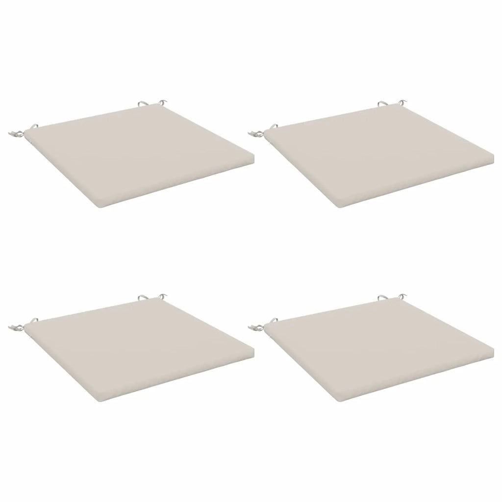 Cuscini per Sedia in 4 Pezzi SOEST 4 pz 100% Poliestere Bianco 944940