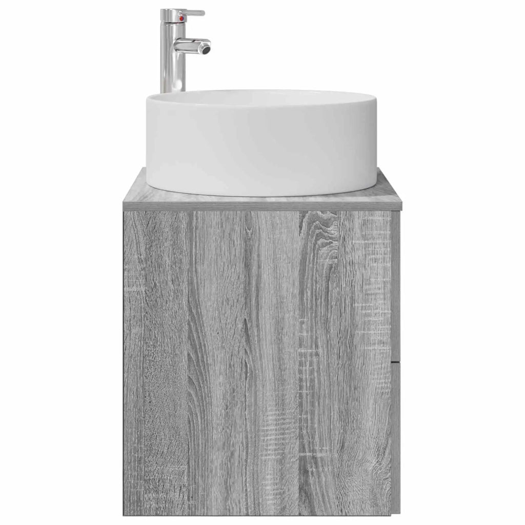 Mobile Lavabo da Parete Sonoma grigio 49,5 x 44,5 x 65,5 cm