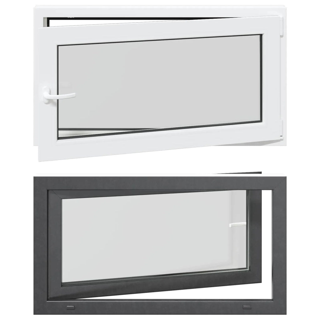 Finestra per Soffitta RISOR 110 x 50 cm PVC e Vetro Antracite CFW9126024
