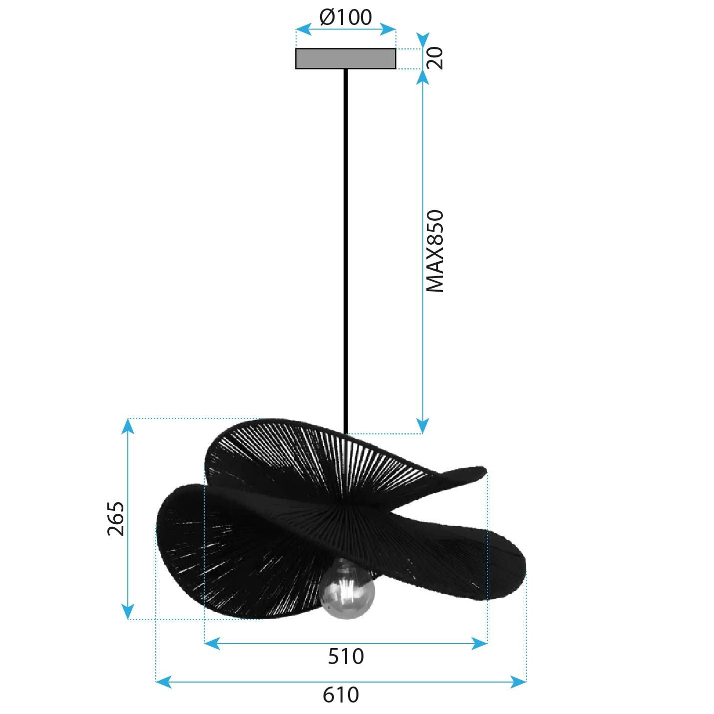 Lampada APP1828-1CP Nature