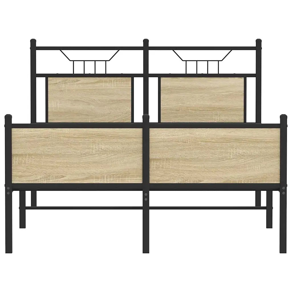 vidaXL Giroletto senza Materasso Rovere Sonoma 120x200cm in Truciolato