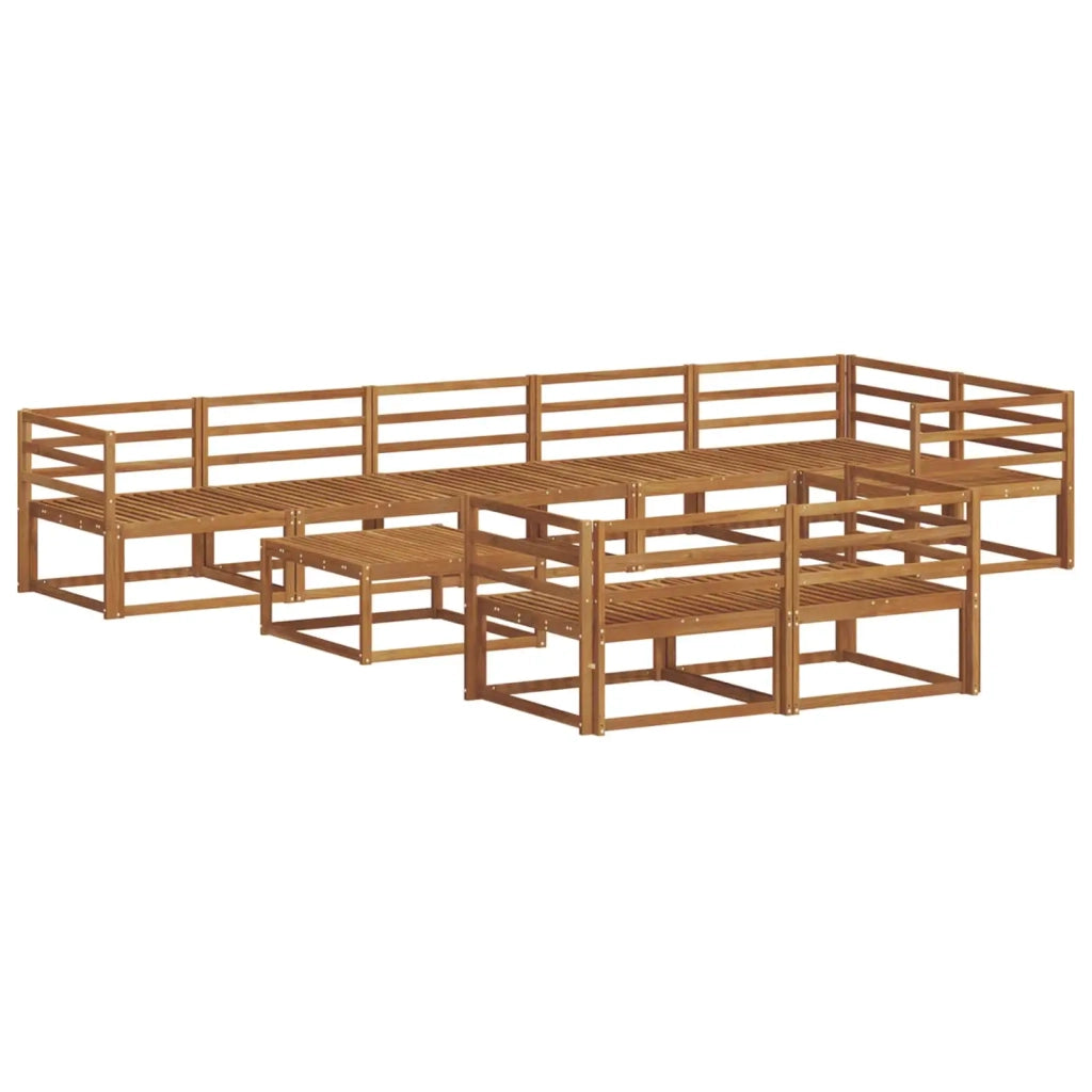 Set di divani da esterno 9 pcs Naturale