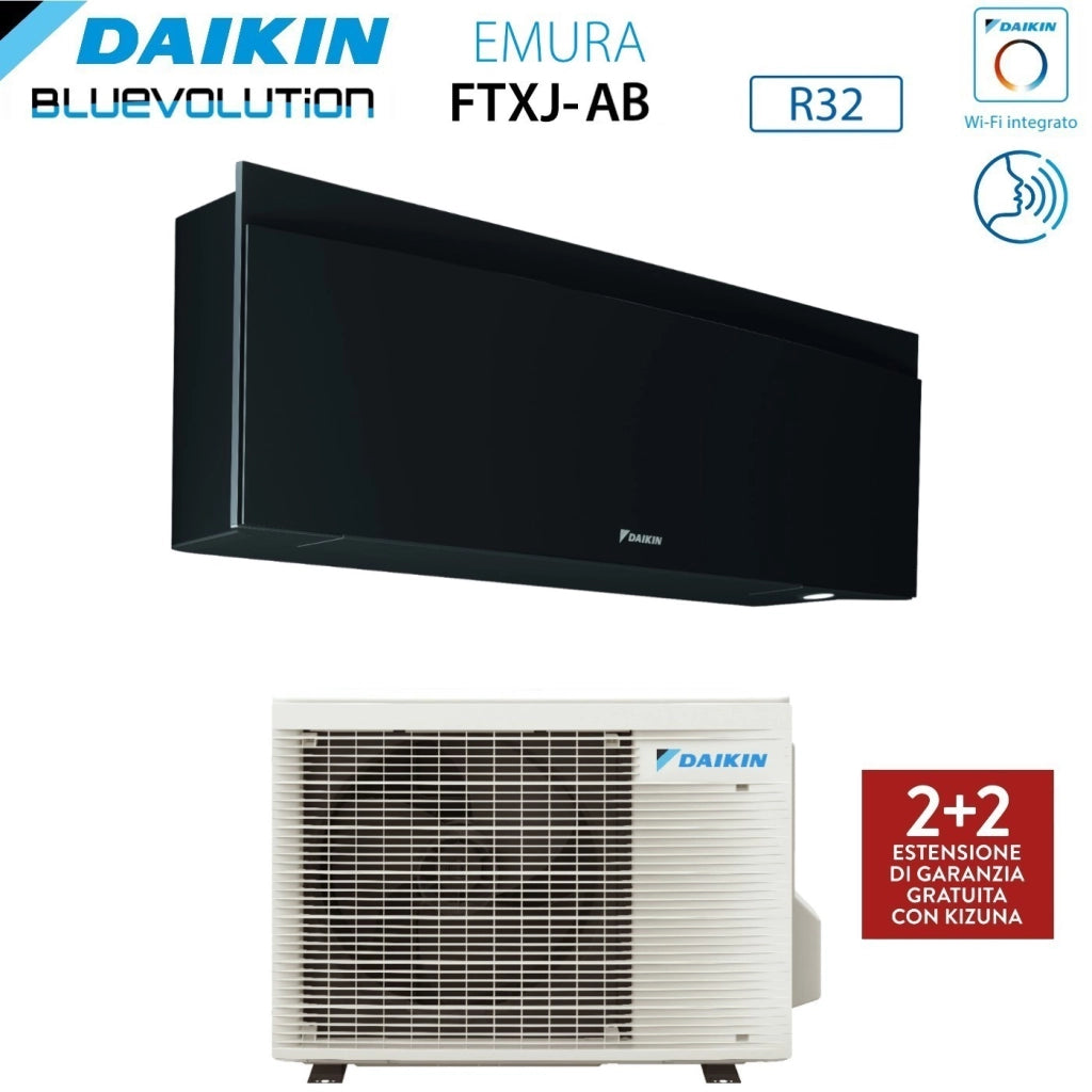 Condizionatore Daikin Emura Black III 12000 Btu FTXJ35AB R-32 Wi-Fi Integrato Nero Garanzia Italiana