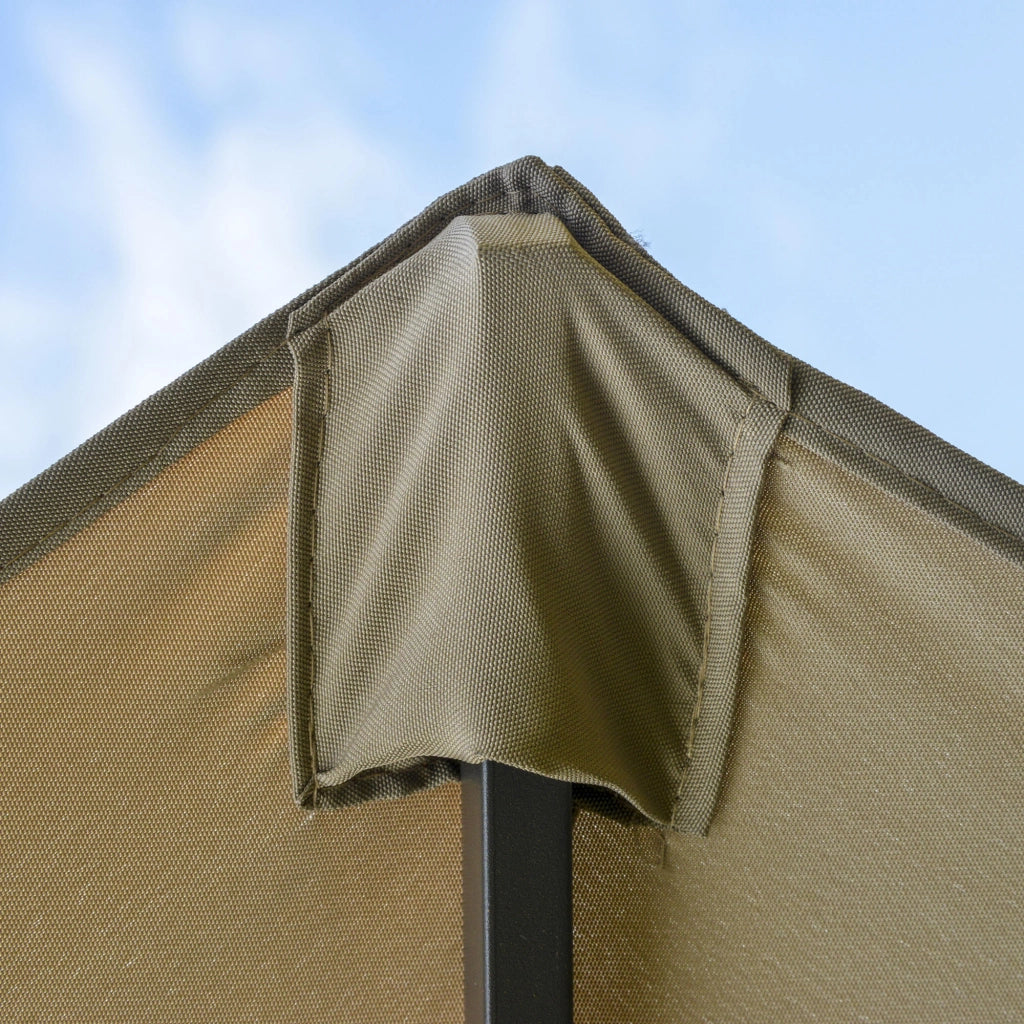Ombrellone da giardino XXL ¨C Xylo ¨C 460x270x240 cm acciaio polyester caff¨¨ con manovella