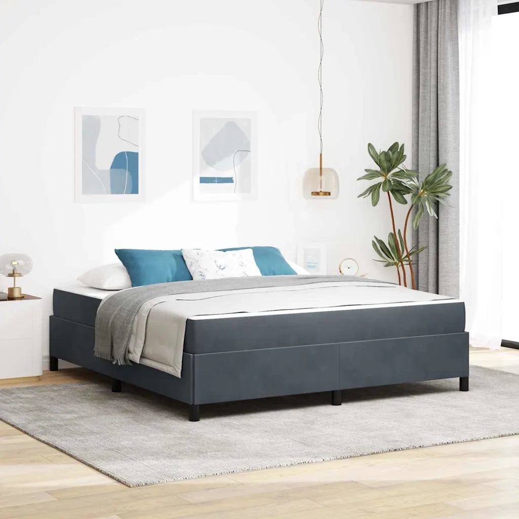 Struttura del letto Grigio scuro 180 x 200 cm Tessuto 3399079