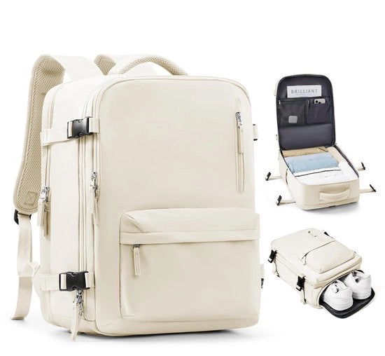 Borsa a mano per viaggiatori 45x36x20 cm, adatta per sottosella, borsa per la cabina, zaino da viaggio per donne, borsa a mano per viaggiatori, zaino per laptop 15,6 pollici, impermeabile