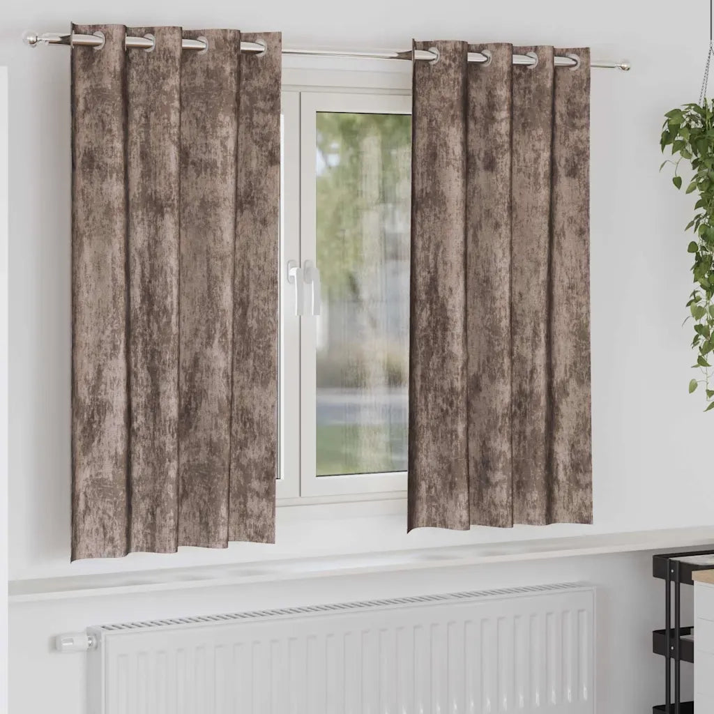 Tende in Velluto 2 pcs Cappuccino 175 x 140 cm Velluto 4107669