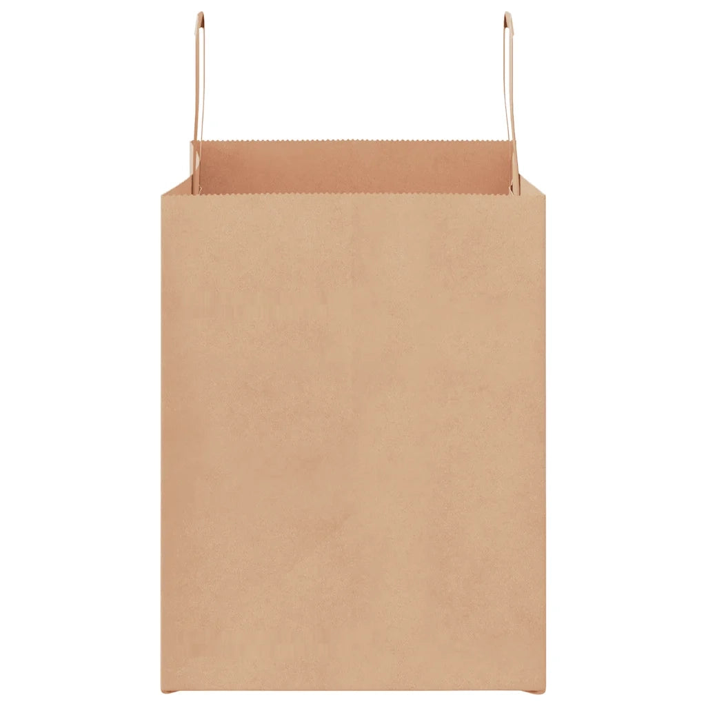 Sacchetti di Carta 250 pz con Manici Marrone 32x22x28 cm