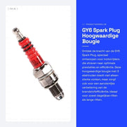 Bougie GY6 rottura a ruggine acciaio inossidabile e ceramica 3 elettrodi candele alta efficienza di combustione forti scintille - Candela Moto