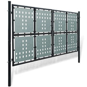 Cancello per Recinzione a una Porta Nero 300x150 cm 141693