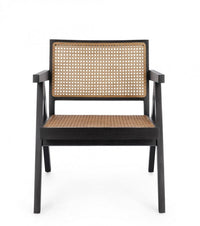 Poltrona Soggiorno 59x68x73 cm Yves in Legno Nero