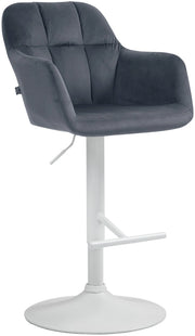Barhocker Natoma Samt weiЯ