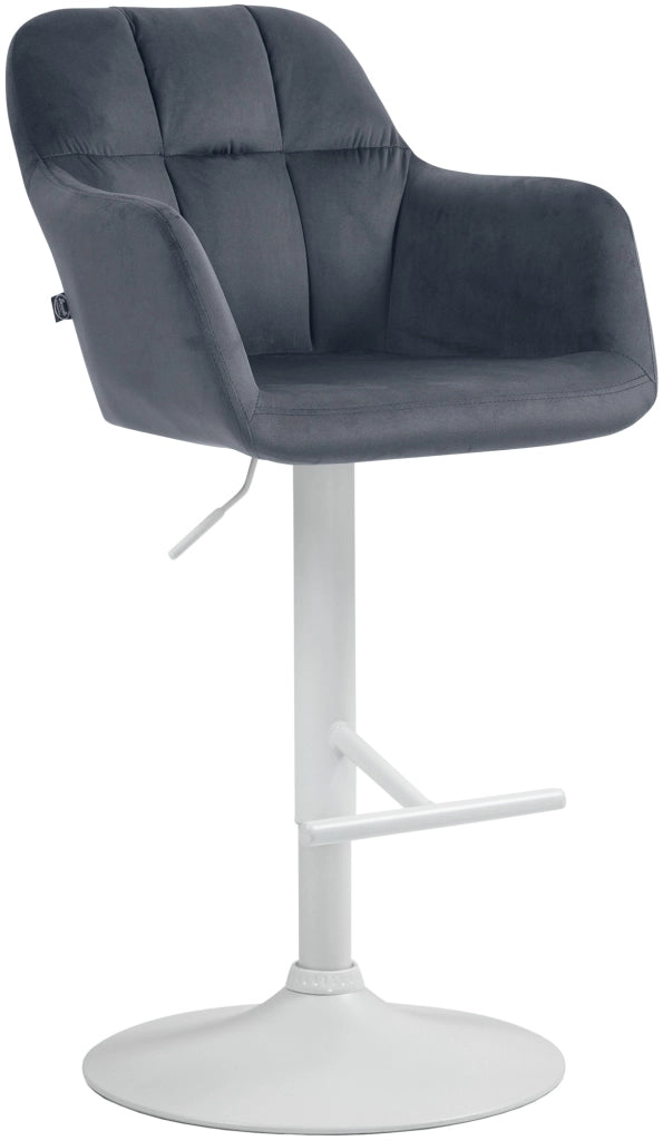 Barhocker Natoma Samt weiЯ
