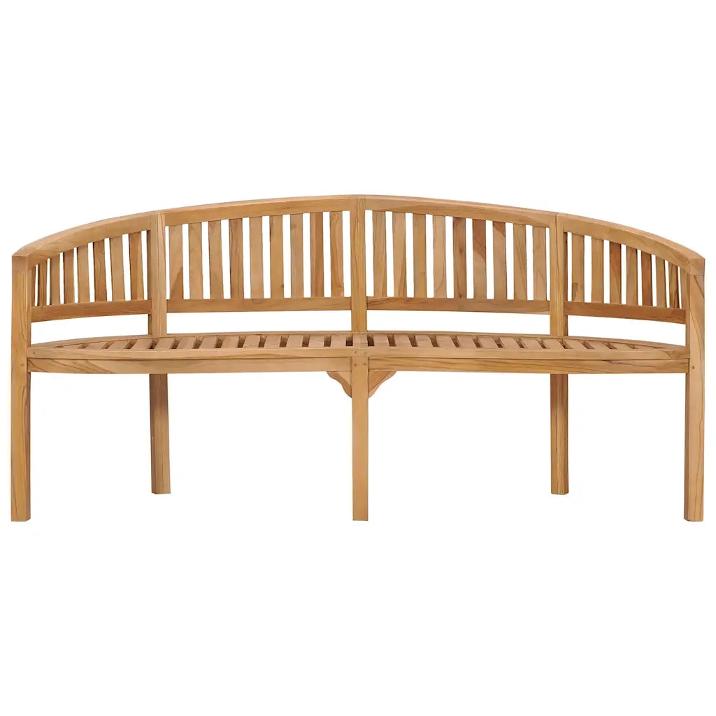 Panchina a Forma di Banana 180 cm in Legno Massello di Teak 310494