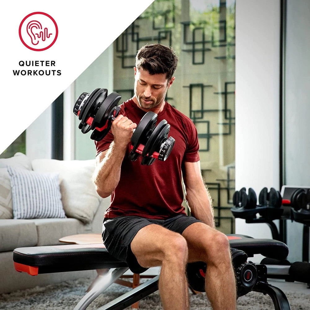 Trade Shop - Manubrio Pesi Dumbbell Regolabile A Carico Variabile Da 2 A 24kg Multifunzionale -