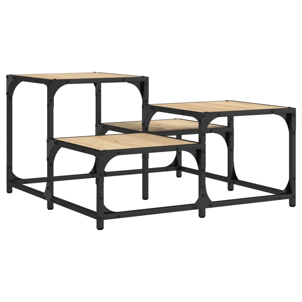 Tavolino da Salotto-Tavolino da soggiorno-Tavolo Rovere Sonoma 68x68x40 cm Legno Multistrato